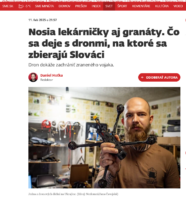 Nosia lekárničky aj granáty. Čo sa deje s dronmi, na ktoré sa zbierajú Slováci